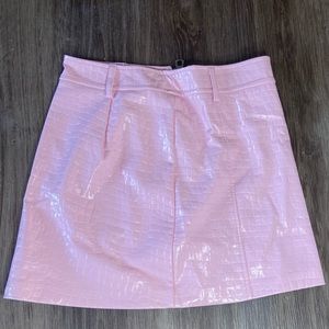Bershka Pink Pleather Skirt